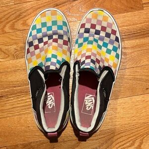 Vans Kids Multicolor Checkered Slip-On Sneakers
